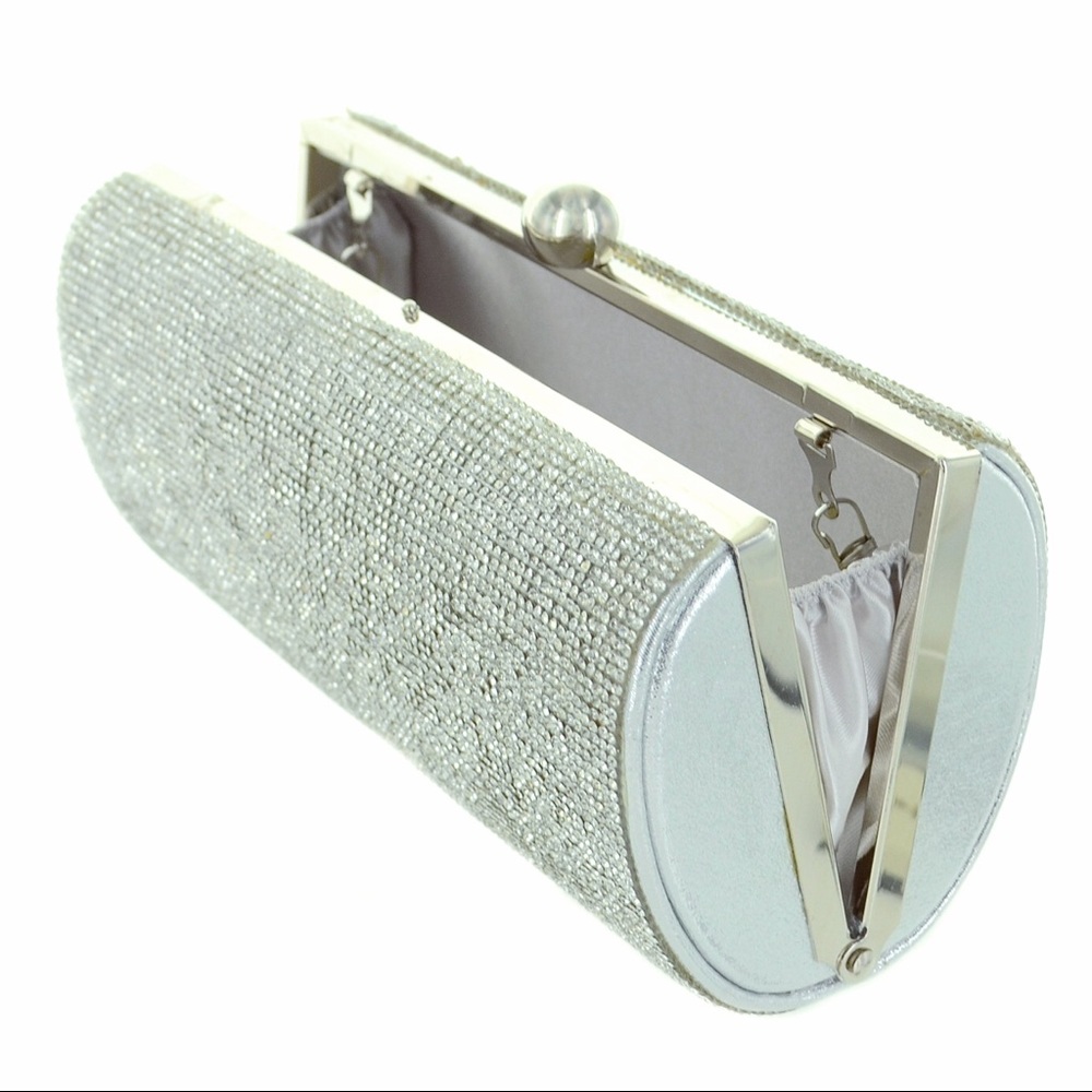 NWT CHIC Allover Crystal Embellished Minaudière